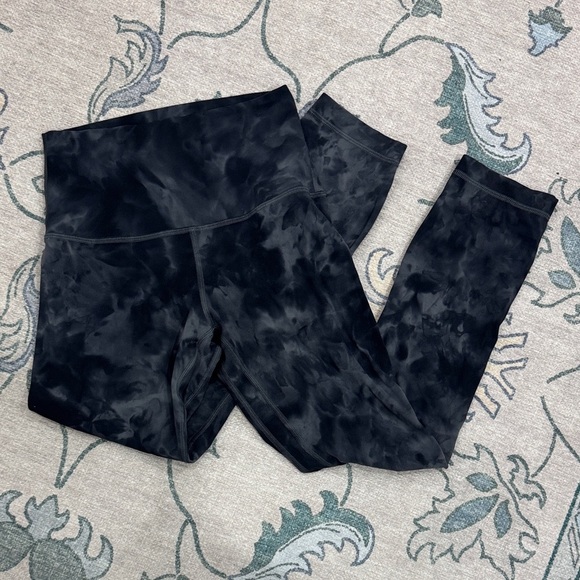 lululemon athletica Pants - Lululemon Athletica Align Leggings Diamond Dye Graphite Black Tie-Dye Size 4